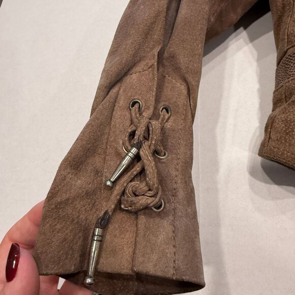 Vintage Greg Adams 100% Leather Western‎ Boho Jacket Made in Korea Size Small - Picture 3 of 16